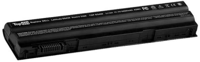 Аккумулятор для ноутбука Dell TopOn TOP-E5420 для моделей Latitude E5420, E6120, Inspiron 7720, Vostro 3560 11.1V 4400mAh 49Wh. PN: 312-1163, P8TC7