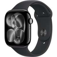 Apple Умные часы Watch Series 11 (GPS) 46 мм Jet Black с чёрным ремешком Sport Band M/L