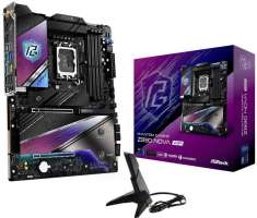 ASRock Материнская плата ATX Z890 NOVA WIFI (LGA1851, Z890, 4*DDR5 (9466), 2*PCIe, 6*M.2, 4*SATA, WiFi, BT, 4*USB 3.2, 2*USB Type-C, HDMI, 2*Thunderbo