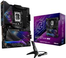ASRock Материнская плата ATX Z890 RIPTIDE WIFI (LGA1851, Z890, 4*DDR5 (9466), 2*PCIe, 5*M.2, 4*SATA, WiFi, BT, 6*USB 3.2, 2*USB Type-C, HDMI, 2*Thunde