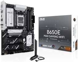 ASUS Материнская плата ATX B650E MAX GAMING WIFI (AM5, AMD B650, 4*DDR5, 4*SATA, 3*M.2, WiFi, BT, 5*USB 3.2, 2*USB 2.0, USB Type-C, 5*PCIe, DP, HDMI)