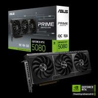ASUS NVIDIA GeForce RTX 5080 PRIME OC, 16Gb 256 бит, PCI-E, HDMI, 3DP, Retail (PRIME-RTX5080-O16G)