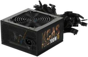 Блок питания ATX AeroCool KCAS PLUS 700W 4713105962666 700W v2.4, вентилятор d120мм, 4x PCI-E [6+2-Pin], 7x SATA, 4x MOLEX
