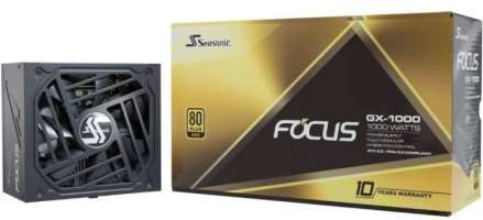 Блок питания ATX SeaSonic Focus GX-1000 1000W, 80+ gold, 135mm fan, full modular, RTL