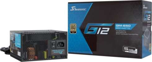 Блок питания ATX SeaSonic G12 GM-650 650W, 80+ gold, 120mm fan, RTL
