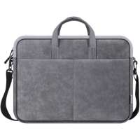 Defender Сумка для ноутбука 26088 Solid 15.6" PU кожа, серый, карман (1000725110)