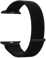 Deppa Ремешок из плетеного нейлона для Apple Watch 42-44мм на липучке, черный