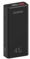 Digma Аккумулятор внешний портативный DGPF10E 10000mAh QC3.0/PD3.0 45W 4.5A USB-A/USB-C черный