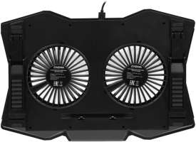 Digma Подставка для ноутбука D-NCP180-2X110 18" 410x280x34мм 20дБ 2xUSB 2x 110ммFAN 700г пластик ABS черный