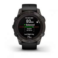 Garmin Часы Fenix 7 Pro Sapphire Solar 010-02777-11 титановый угольно-серый DLC, черный ремешок 47мм
