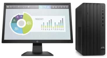 HP Компьютер 290 G9 MT 9M936AT i3-12100/8GB/512GB SSD/UHD graphics 730/GbitEth/180W/kbd/mouse/noOS/black+monitor P204