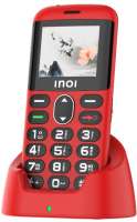 Мобильный телефон INOI 148 Senior, 2" TFT, 3G/4G, 2-Sim, 1400 мА·ч, micro-USB, красный