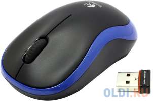 Logitech Мышь (910-002239) Wireless Mouse M185, Blue