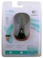 Logitech Мышь (910-002240) Wireless Mouse M185, Red