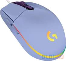 Logitech Мышь проводная G102 LIGHTSYNC Gaming LILAC Retail фиолетовый USB 910-005854
