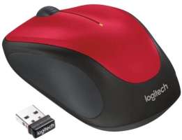 Logitech Мышь Wireless M235 910-007130 красный/черный оптическая, 1000dpi, USB2.0