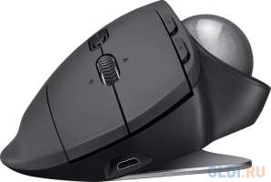 Logitech Трекбол Trackball MX Ergo, оптическая, беспроводная, USB, графитовый 