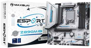 MAXSUN Материнская плата ATX MS-eSport Z890M WIFI ICE (LGA1851, Z890, 4*DDR5, 4*SATA, 3*M.2, WiFi, BT, USB 3.2, USB 2.0, USB Type-C, PCIe, HDMI, DP)