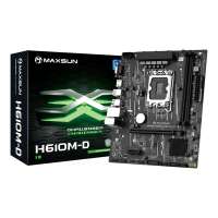 MAXSUN Материнская плата mATX Challenger H610M-D (LGA1700, H610, 2*DDR4 (3200), 3*SATA, M.2, 2*USB 3.2, 4*USB 2.0, PCIe x16, VGA, HDMI)