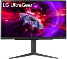 Монитор 27" LG UltraGear 27GR83Q-B LCD, 2560x1440, 1 мс, 400 кд/м2, IPS, 240Hz, 2xHDMI, DisplayPort, USB, HAS