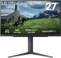 Монитор 27" LG UltraGear 27GS85Q-B 2560x1440, 400cd, 178гр/178гр, IPS LED, 16:9, 200Hz, FreeSync, DP, HDMI, USB, HAS