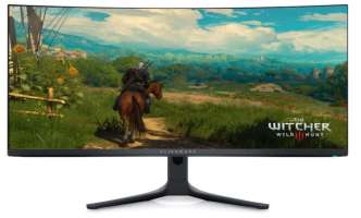 Монитор 34" Dell AW3423DWF black, IPS, 3440x1440, 165Hz, 1ms, 1000cd/m2, 178°/178°, 1000:1, DP, HDMI