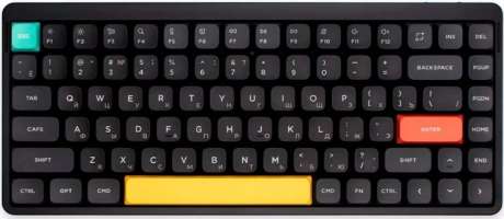 Nuphy Клавиатура Wireless AIR75v2 QMK, Basalt Black, RGB, Hot Swap, Red Switch