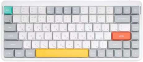 Nuphy Клавиатура Wireless AIR75v2 QMK, Ionic White, RGB, Hot Swap, Red Switch