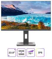 Philips Монитор 23.8" 242S1AE (00/01) IPS, 1920x1080 (16:9), 250кд/м2, 4мс, 178°/178°, VGA, DVI, HDMI, DisplayPort, черный