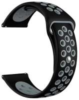 Ремешок на руку Lyambda ALIOTH DS-GS-03-20-BG силиконовый для часов 20 mm black/grey