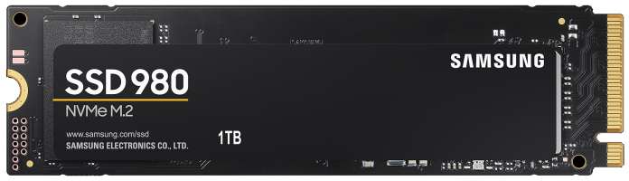 Samsung Накопитель SSD M.2 2280 MZ-V8V1T0B/AM 980 EVO 1TB PCIe Gen 3.0 x4, NVMe V-NAND 3-bit MLC 3500/3000MB/s IOPs 500K/480K MTBF 1.5M