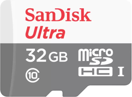 SanDisk Ultra 32GB Class 10 с адаптером Grey/White