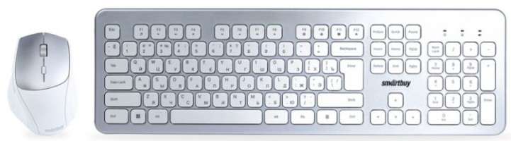 SmartBuy Клавиатура и мышь Wireless SBC-233616AG-SW серебристо-белая (1/10)