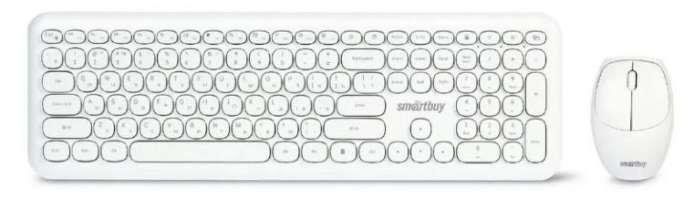 SmartBuy Клавиатура и мышь Wireless SBC-666395AG-W белая (1/10)