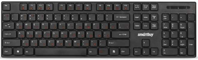 SmartBuy Клавиатура Wireless ONE 238 SBK-238AG-K USB,мультимедийная, черная (1/20)