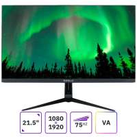 TESLA Монитор 21.5" F2223HF VA, 1920x1080 (16:9), 200кд/м2, 5мс, VGA, HDMI, черный