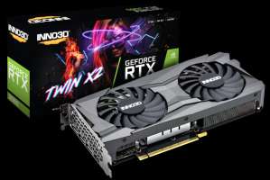 PCI-E Inno3D GeForce RTX 3060 TWIN X2 (N30602-12D6-119032AH) 12GB GDDR6 192bit 8nm 1320/15000MHz HDMI/3*DP RTL