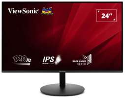 Viewsonic Монитор 23,8" VA24E1-H черный, 1920x1080, IPS, LED, 16:9, 5ms, 250cd/m2, 178гр/178гр, 120Hz, матовая, VGA, HDMI