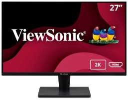 Viewsonic Монитор 27" VA2715-2K-MHD VA, 2560x1440 (16:9), 250кд/м2, 5мс, 178°/178°, HDMI, DisplayPort, черный